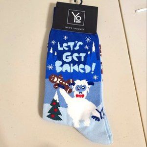 New with tags Men's Yo Sox yeti/gingerbread man, size 7-12 mens socks